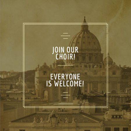 uskonnollinen lainaus vanhan kirkon näkökulmasta Instagram AD Design Template