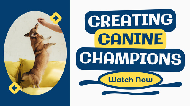 Designvorlage Description of Canine Championship Creation Process für Youtube Thumbnail