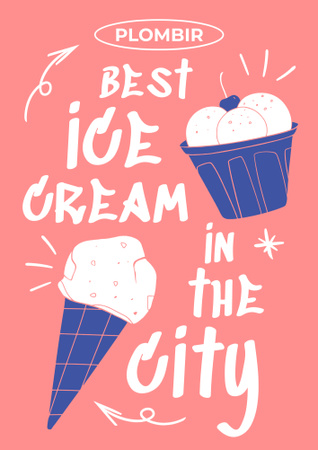 Yummy Ice Cream Ad Poster B2 Design Template