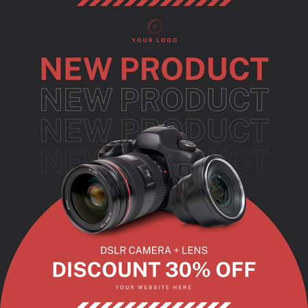 Plantilla de diseño de Discount Announcement for New Photography Products Instagram 