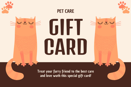 Pet Care Goods Voucher Gift Certificate Design Template