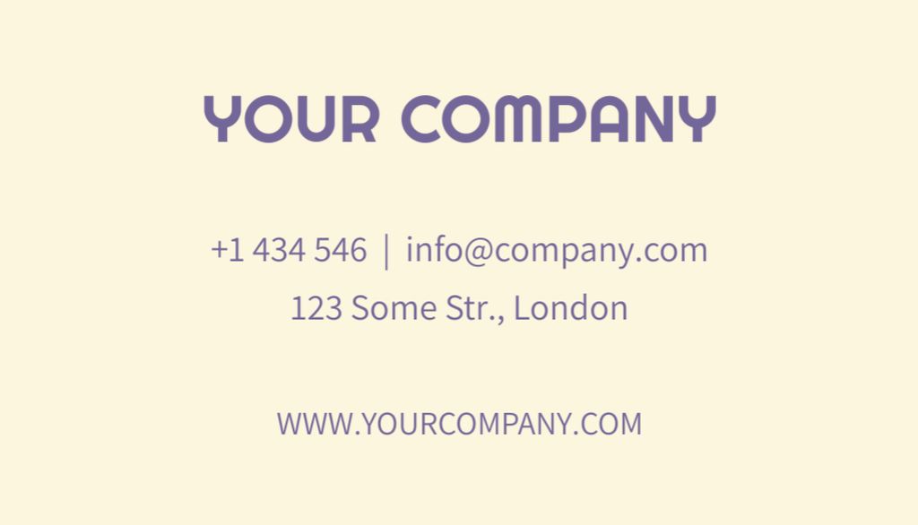 Template di design Certified Babysitting Service Offer By Company Business Card US