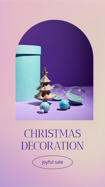 Christmas Decoration Sale Offer Instagram Story Design Template