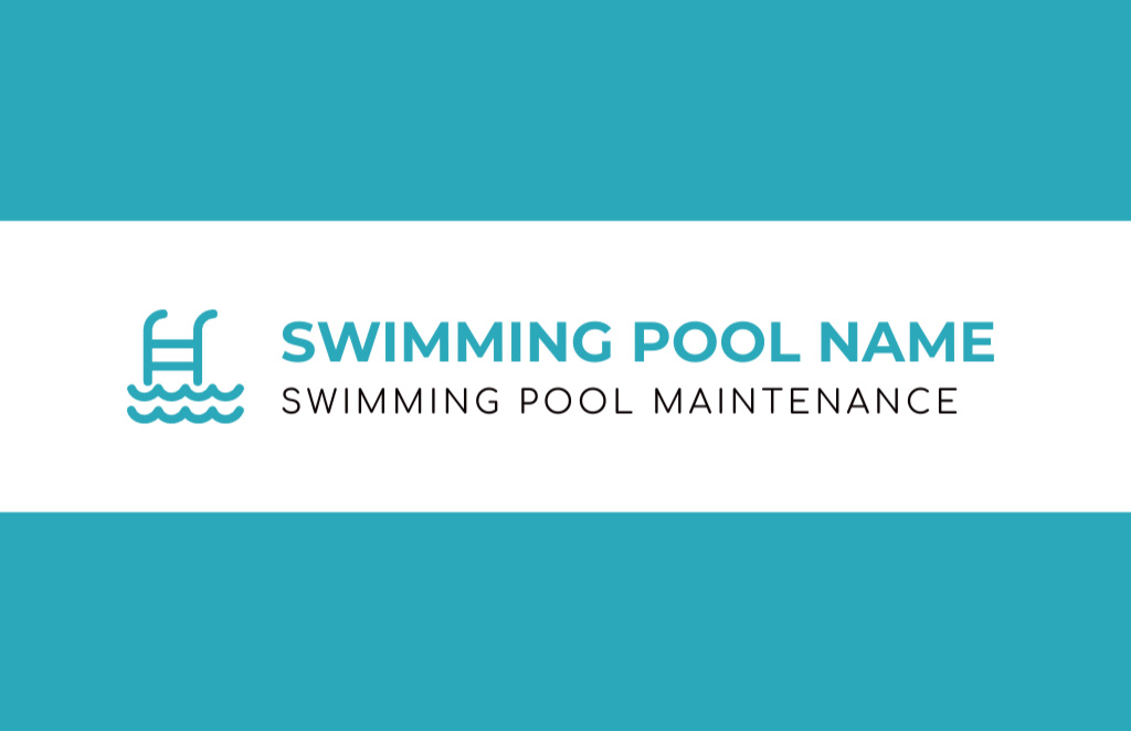 Pool Maintenance Offer Business Card 85x55mmデザインテンプレート