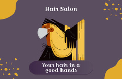 Hair Salon Services Ad with Illustration