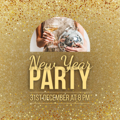 Sparkling New Year Party Announcement