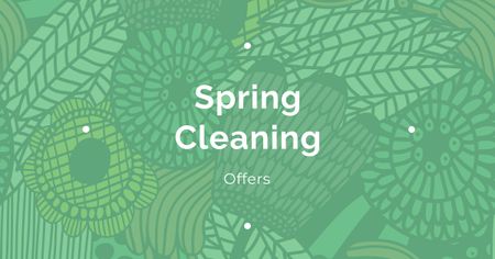 Spring Cleaning Event Announcement Facebook ADデザインテンプレート