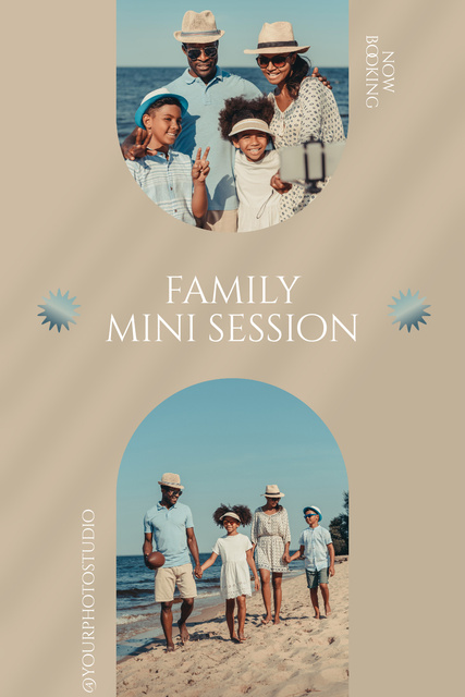 Plantilla de diseño de Family Mini Photo Session Offer Pinterest 