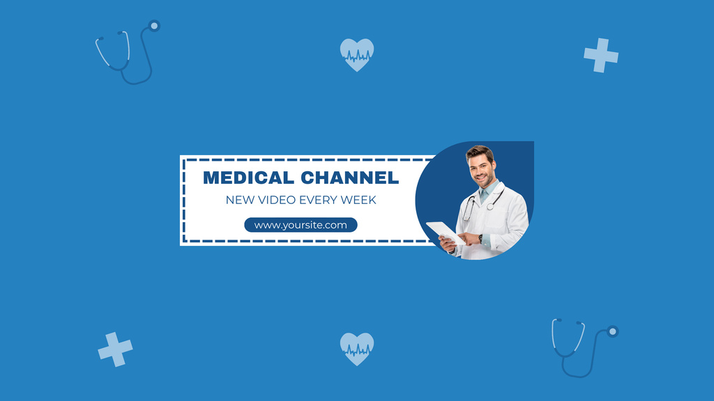 Promotion of New Videos on Medical Blog Youtube Design Template