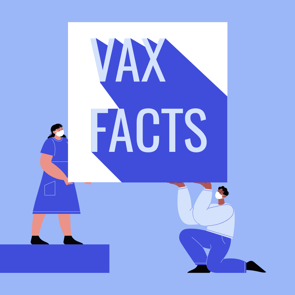 Facts about Virus Vaccination Announcement Instagramデザインテンプレート