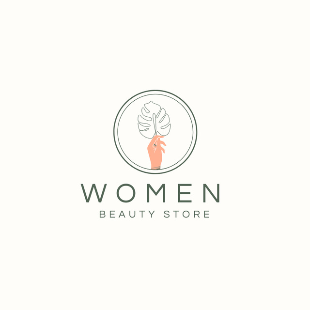 Women Beauty Store Emblem Logo 1080x1080px – шаблон для дизайна