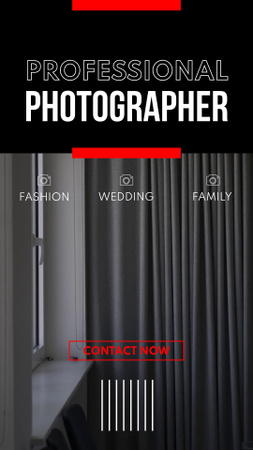 Designvorlage Highly Professional Photographer Services Offer For Occasions für TikTok Video