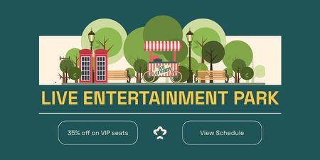 Platilla de diseño Live Entertainment Park With Discount On VIP Seats Twitter