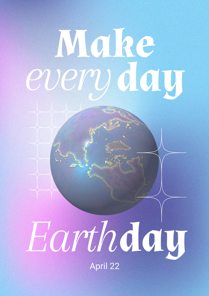 World Earth Day Announcement Poster Πρότυπο σχεδίασης