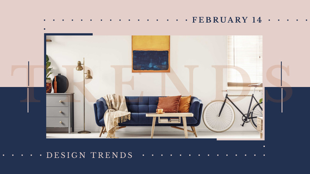 Szablon projektu Design Event Ad with Modern Room Interior FB event cover