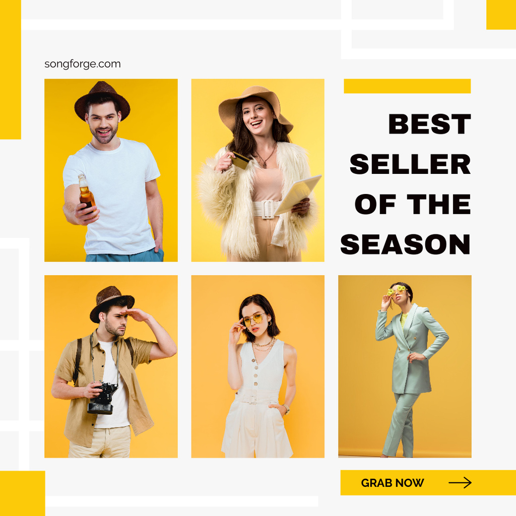 Fashion Sale of Seasonal Clothing Instagram – шаблон для дизайну