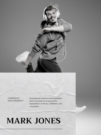 Кандидат у президенти танцювального клубу на Грей Poster US – шаблон для дизайну