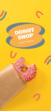 Promo του Donut Shop σε κίτρινο χρώμα Snapchat Geofilter Πρότυπο σχεδίασης
