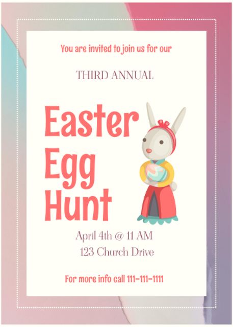Ontwerpsjabloon van Invitation van Annual Easter Egg Hunt