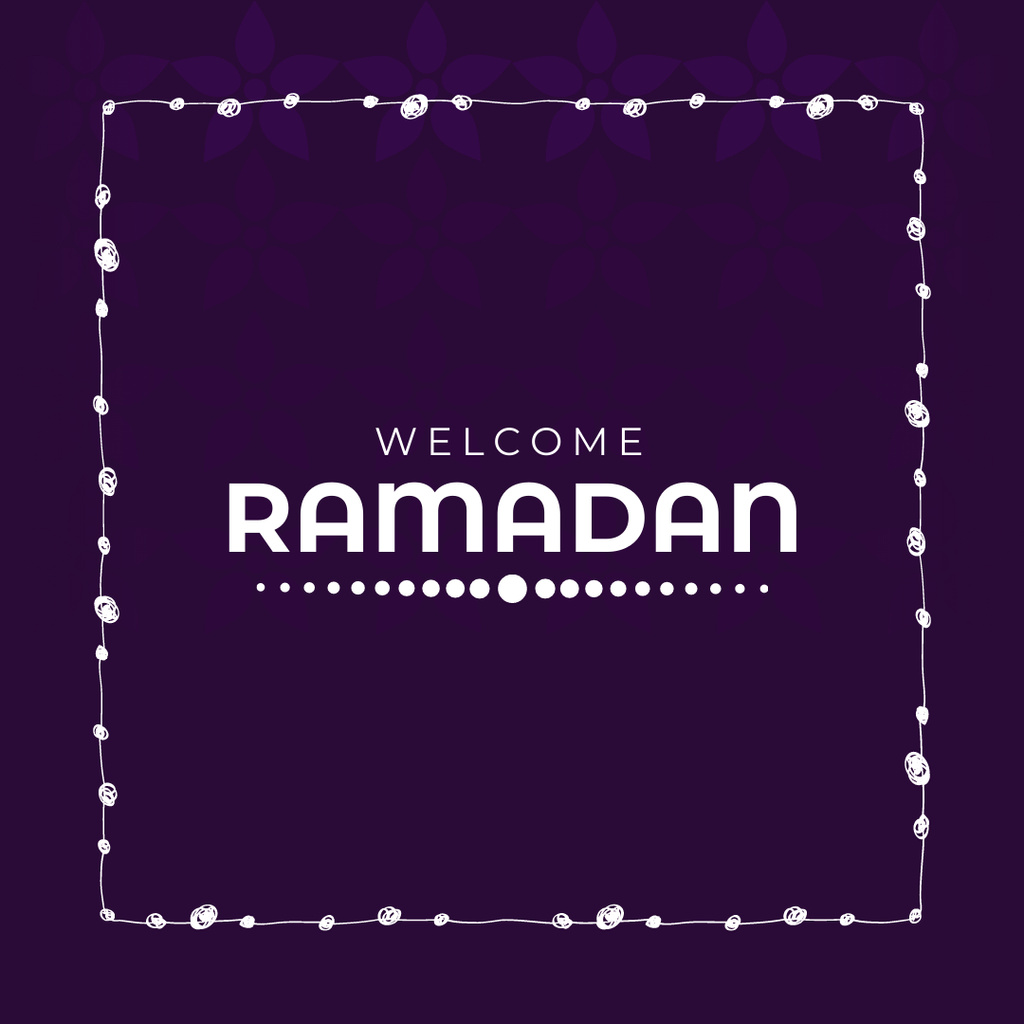 Szablon projektu Month of Ramadan Violet Greeting Instagram