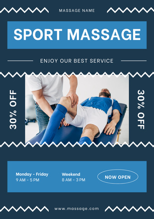 Sport Massage Offer Poster Design Template