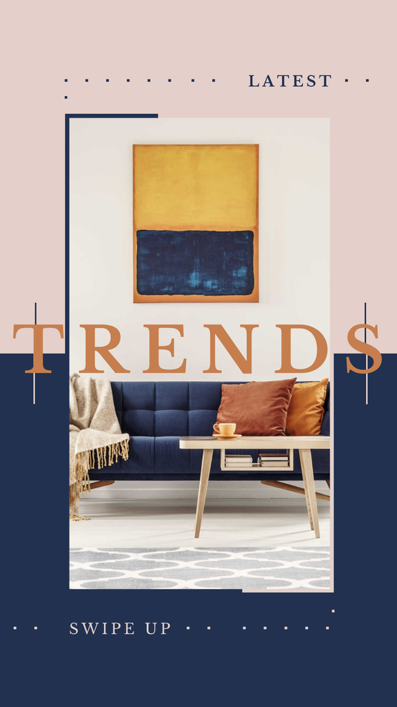 Contemporary Furniture and Design Trends Instagram Story Šablona návrhu