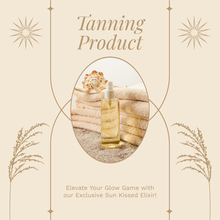 Platilla de diseño Promo Cosmetics for Tanning with Tender Twigs Instagram