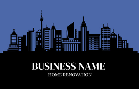 Modèle de visuel Home Renovation and Building Service - Business Card 85x55mm