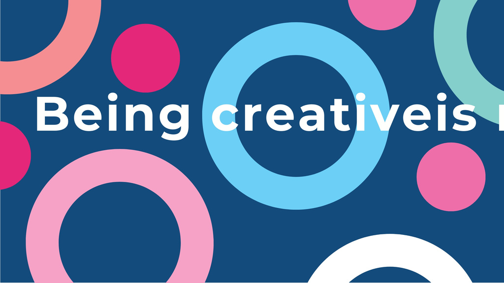 Ontwerpsjabloon van Youtube van Citation about how to be a creative