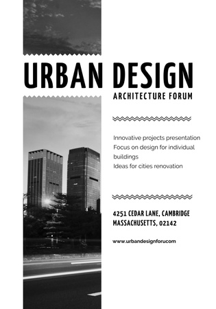 Plantilla de diseño de Urban Design architecture forum Poster 28x40in 