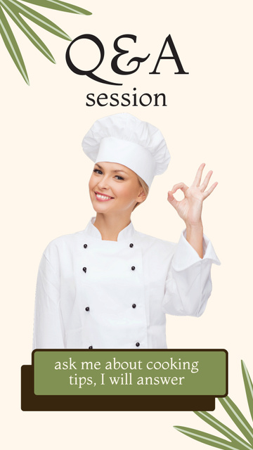 Ask Me About Cooking Tips Instagram Story Design Template