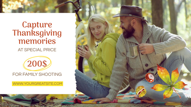 Family Photoshoot Offer On Thanksgiving Day Full HD video Modelo de Design