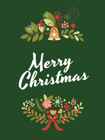 Designvorlage Cute Christmas Holiday Greeting für Poster US