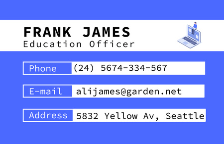 Education Officer Service Business Card 85x55mm Design Template