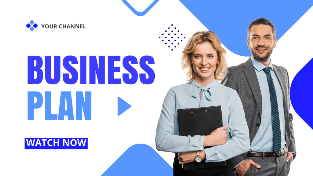 Consulting Services with Offer of Business Plan with Confident Team Youtube Thumbnail – шаблон для дизайна