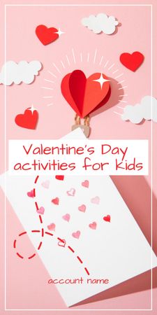 Nabídka valentýnských aktivit pro děti Graphic Šablona návrhu