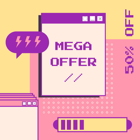 Template di design Offer Mega Discounts on Goods Instagram