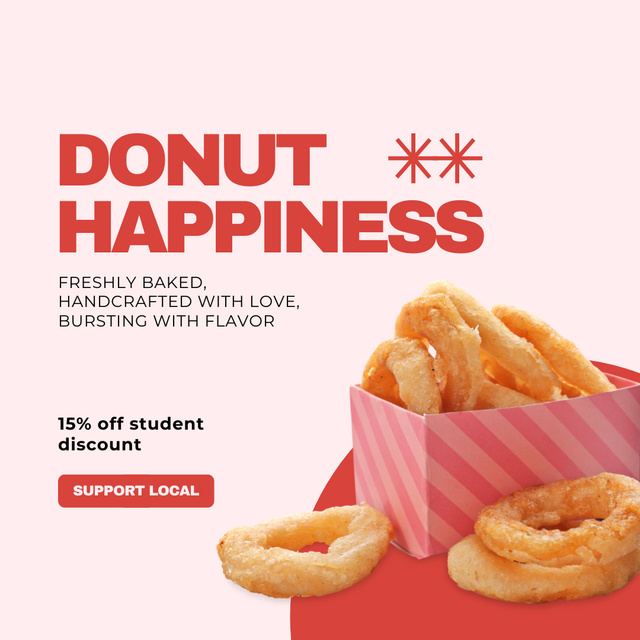 Template di design Special Ad of Sweet Donut Flavors Instagram