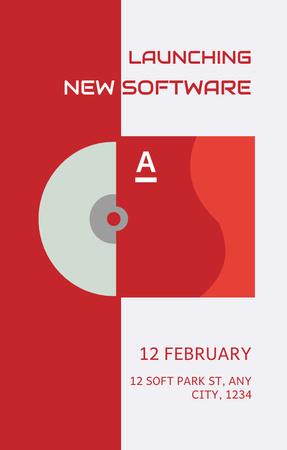 Template di design Lancio dell'annuncio del nuovo software Invitation 4.6x7.2in