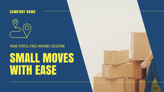 Careful Moving Service With Packing And Slogan Offer Full HD video Modelo de Design
