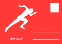 Running Man Silhouette for Sport Club Ad