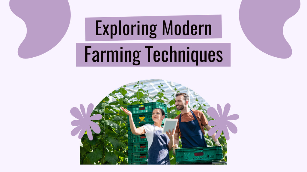 Modern Farming Techniques Youtube Thumbnail Tasarım Şablonu