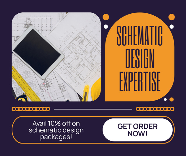 Modèle de visuel Ad of Schematic Design Expertise - Facebook