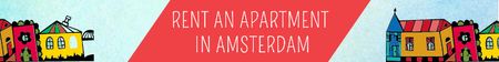 Real Estate Ad with Amsterdam Buildings Leaderboard Πρότυπο σχεδίασης