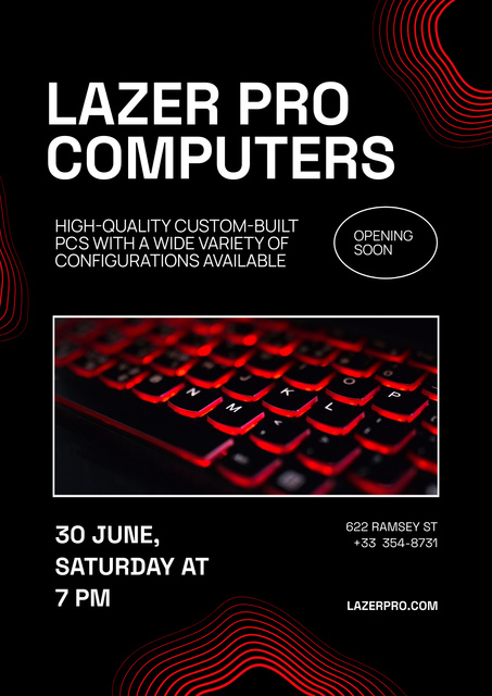 Computer Gear and Accessories Poster Πρότυπο σχεδίασης