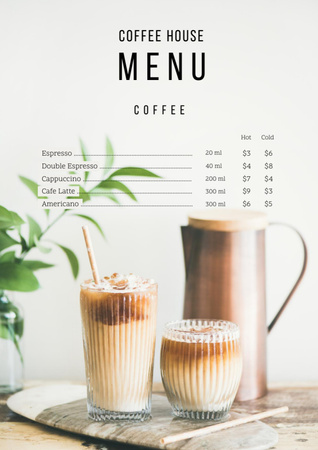 Designvorlage Coffee House offer für Menu