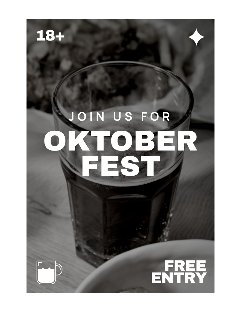 Ontwerpsjabloon van Flyer 8.5x11in van Oktoberfest Spectacular Happy Announcement