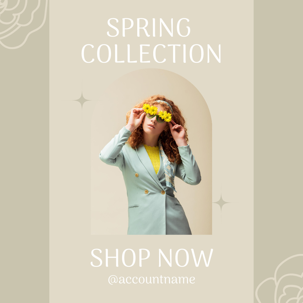 Advertisement for Spring Clothing Collection Instagramデザインテンプレート
