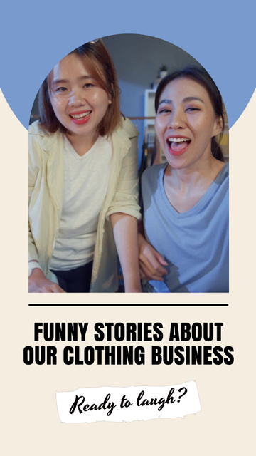 Telling Interesting Stories As Owners Of Clothing Store Instagram Video Storyデザインテンプレート