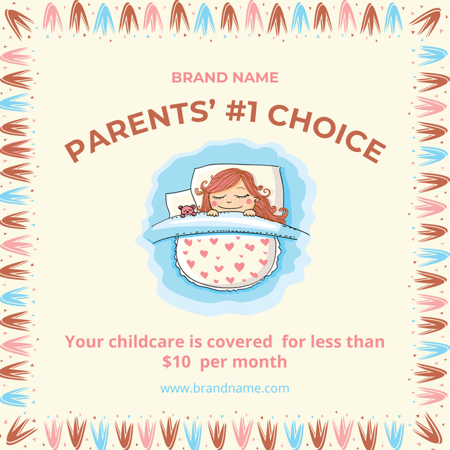 Designvorlage Childcare Service of Parents' Choice für Instagram